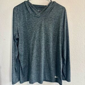 Nike Dri-FIT Heathered Gray  Light Weight Hooded Top